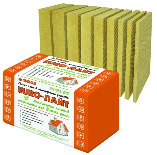 Утеплитель Тизол ЕВРО-Лайт 30 1000х600х50 мм, 12 шт. уп